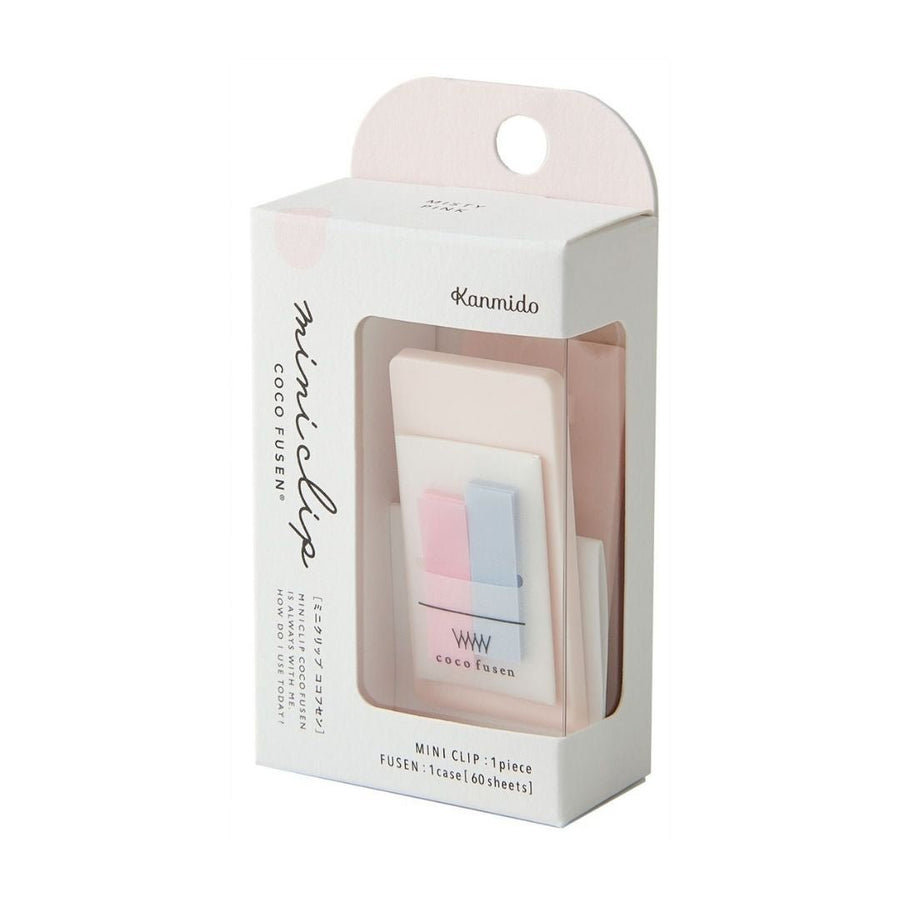 Mini Clip Sticky Notes Coco Fusen - Pink - Kanmido