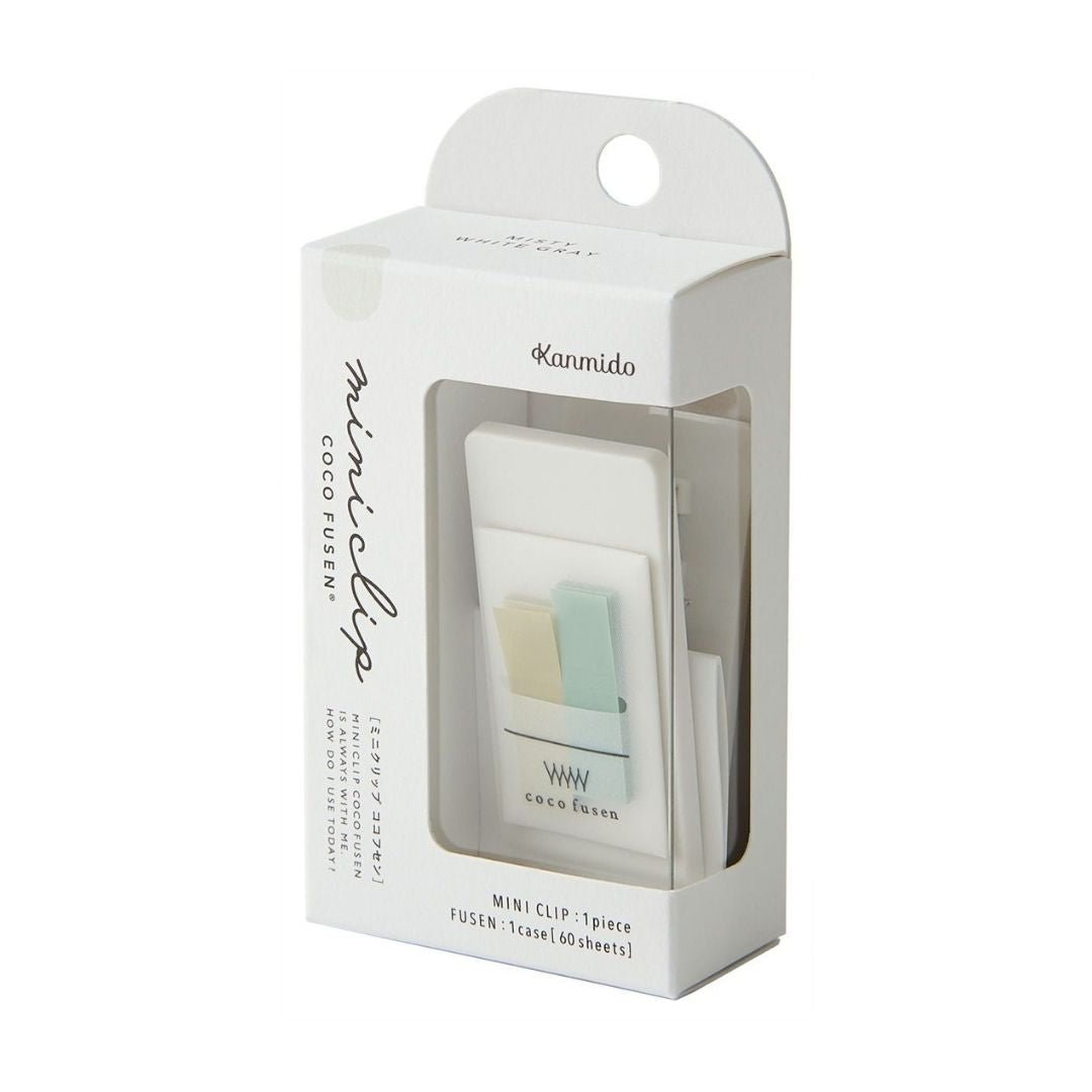 Mini Clip Sticky Notes Coco Fusen - White - Kanmido