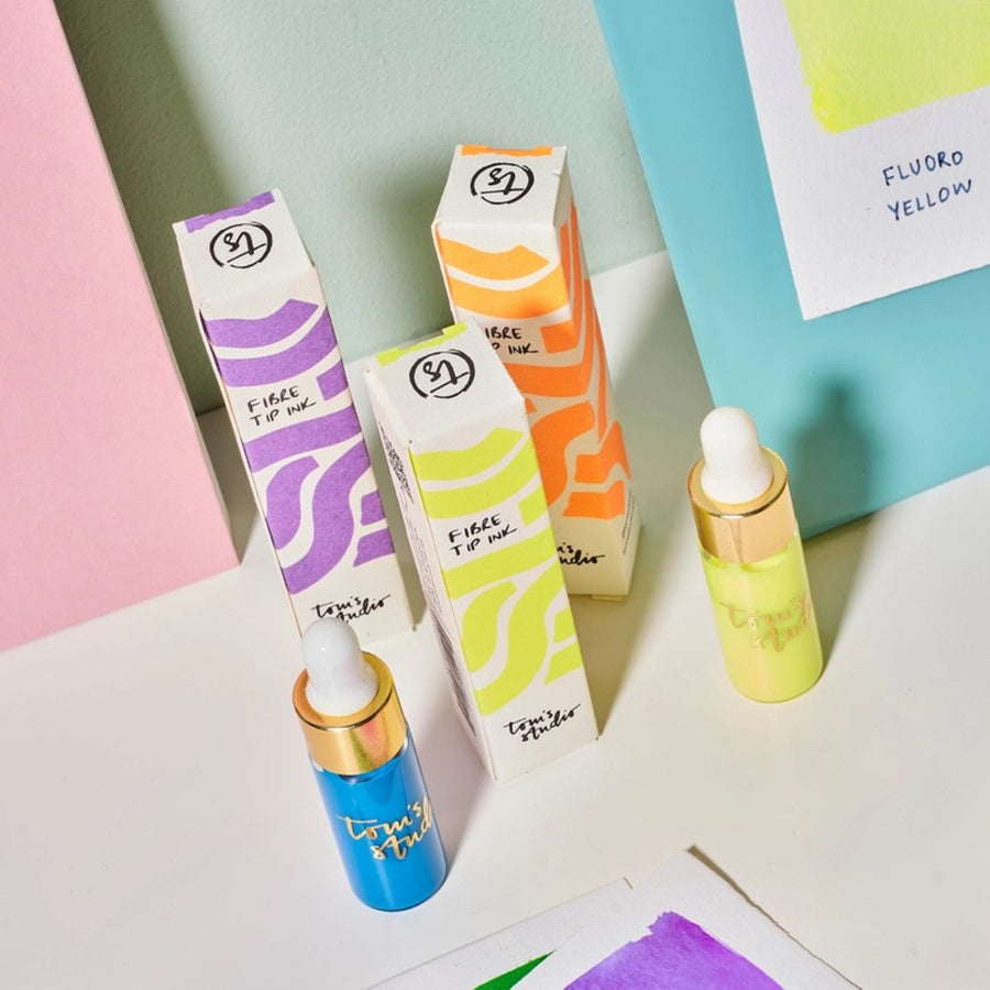 Mini Highlighter Inks for Ori Refillable Pens - Fluoro Blue - Tom's Studio