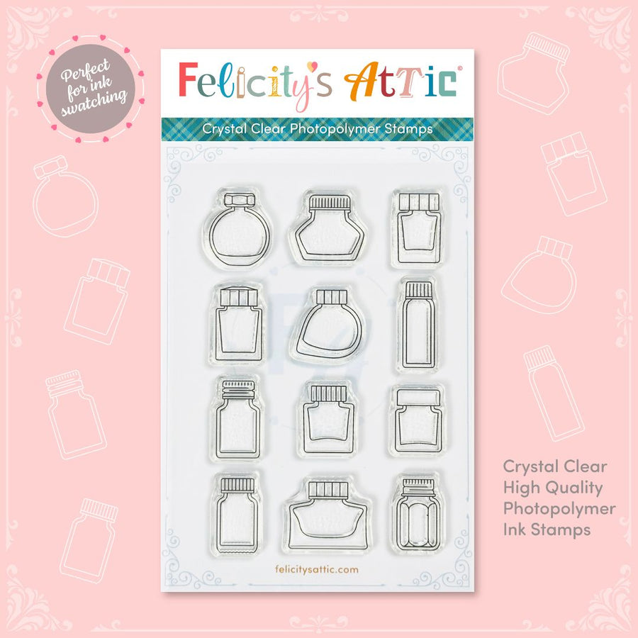 Mini Ink Bottle Stamp Set 1 - Felicity's Attic