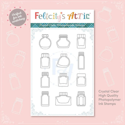 Mini Ink Bottle Stamp Set 1 - Felicity's Attic