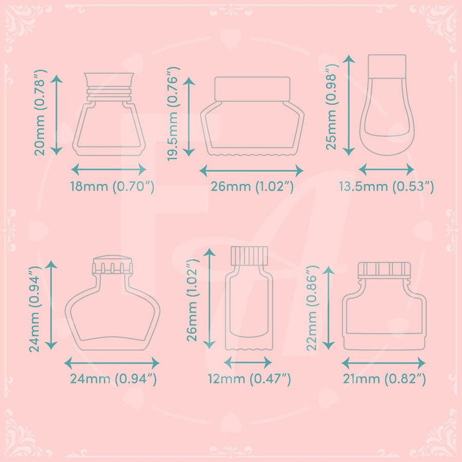 Mini Ink Bottle Stamp Set 2 - Felicity's Attic - Felicity's Attic