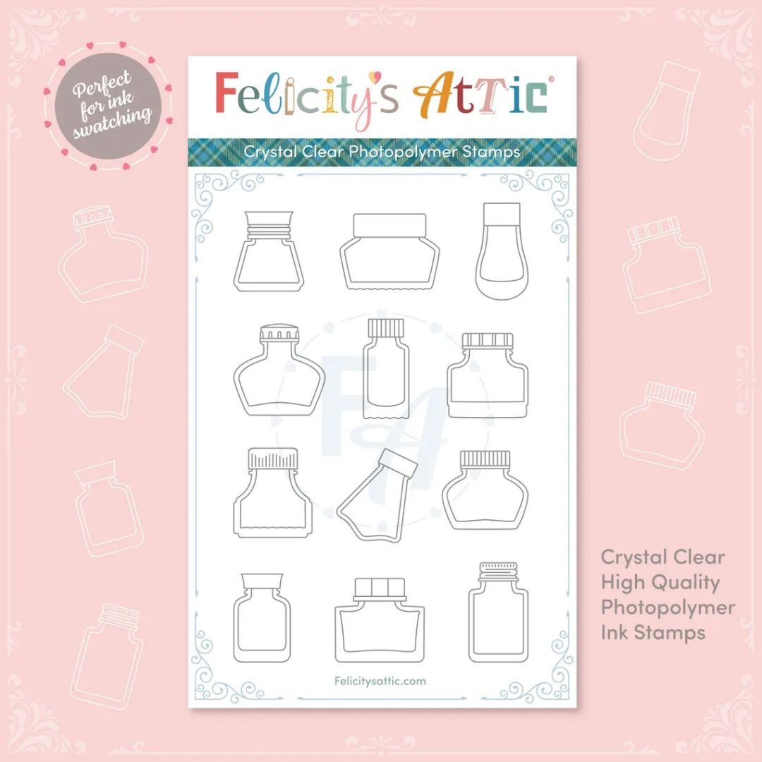 Mini Ink Bottle Stamp Set 2 - Felicity's Attic - Felicity's Attic