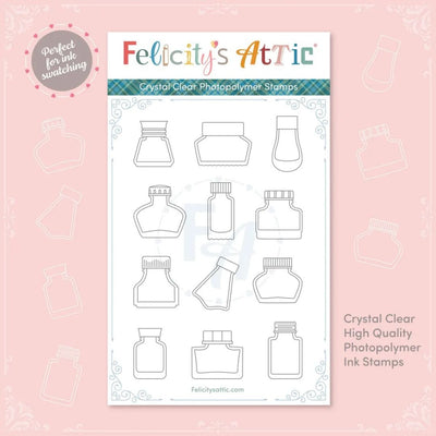 Mini Ink Bottle Stamp Set 2 - Felicity's Attic - Felicity's Attic