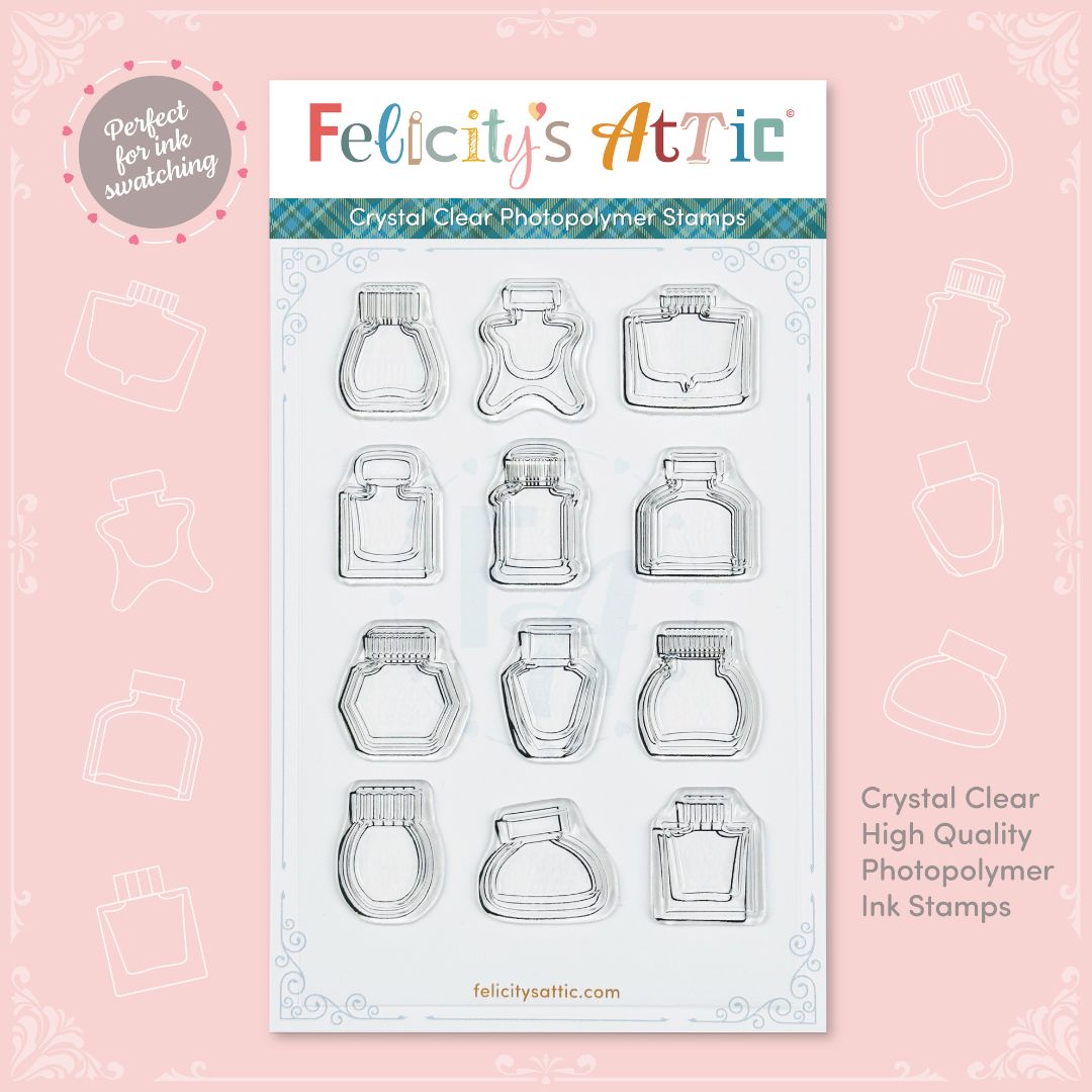Mini Ink Bottle Stamp Set 3 - Felicity's Attic - Felicity's Attic
