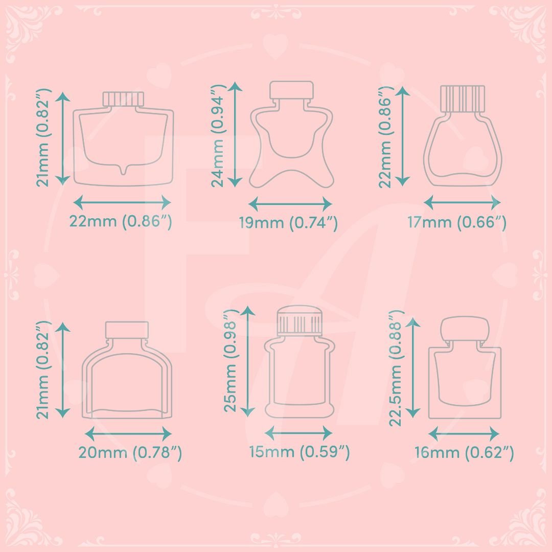 Mini Ink Bottle Stamp Set 3 - Felicity's Attic - Felicity's Attic