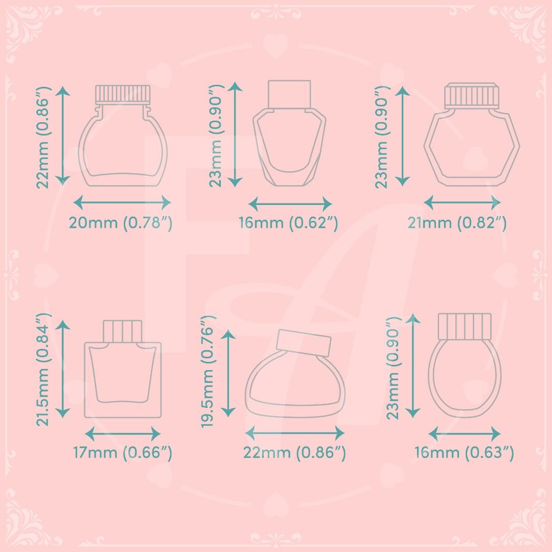 Mini Ink Bottle Stamp Set 3 - Felicity's Attic - Felicity's Attic