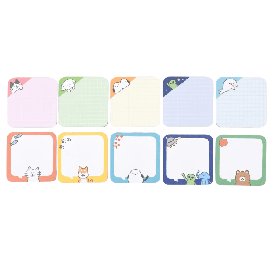 Mini Message Sticky Notes - Peeking Cat - Furukawa Shiko