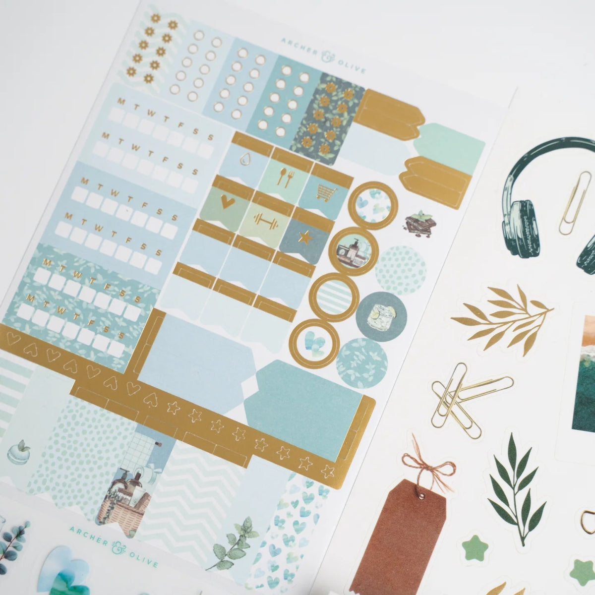 Minty Fresh Monthly Planner Kit Archer & Olive - Archer & Olive