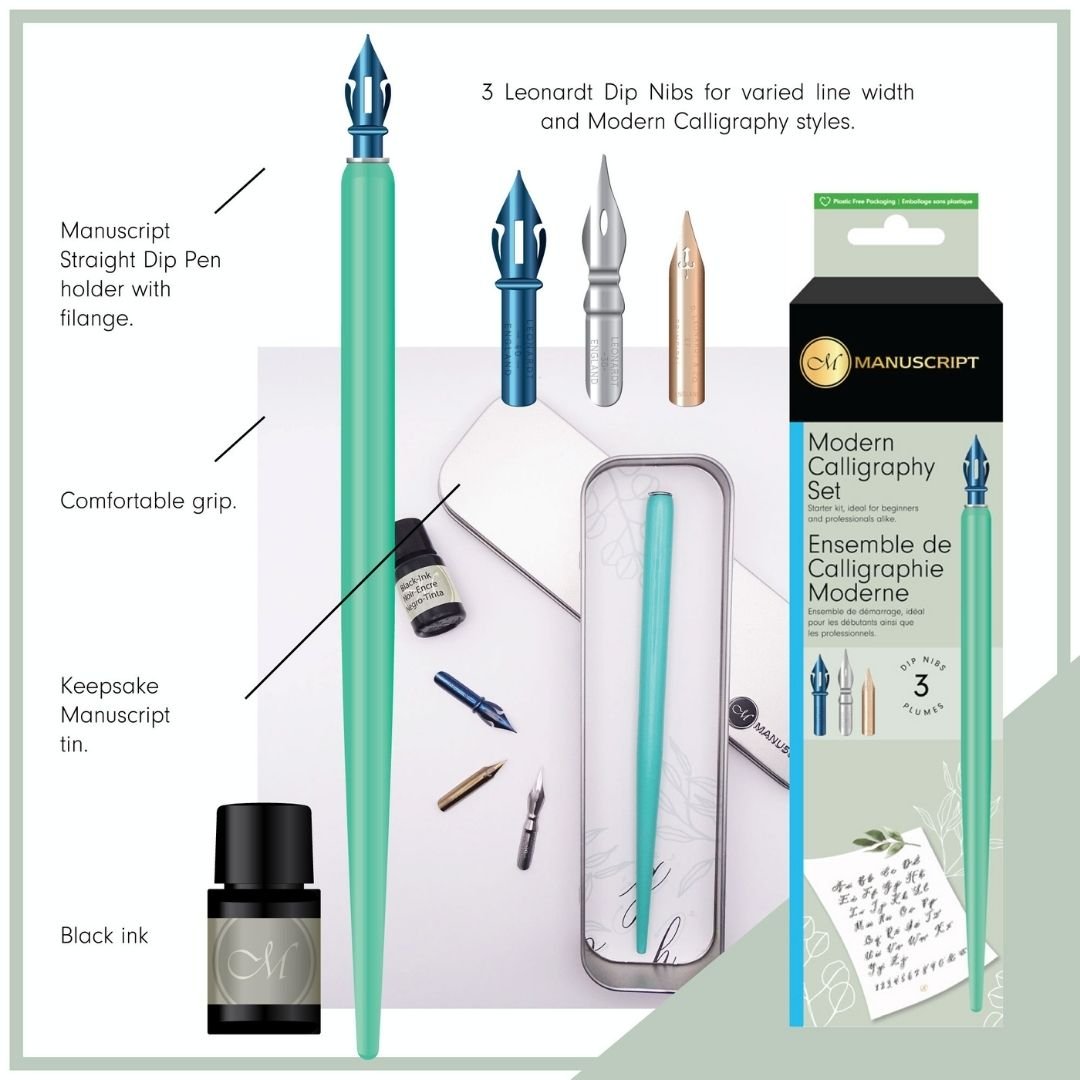 Modern Calligraphy Dip Pen Gift Set - Manuscript