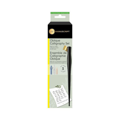 Modern Calligraphy Oblique Dip Pen Gift Set Black - Manuscript