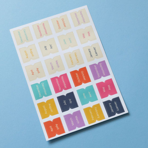 Month Page Tab Stickers-Stickers-Under the Rowan Trees-