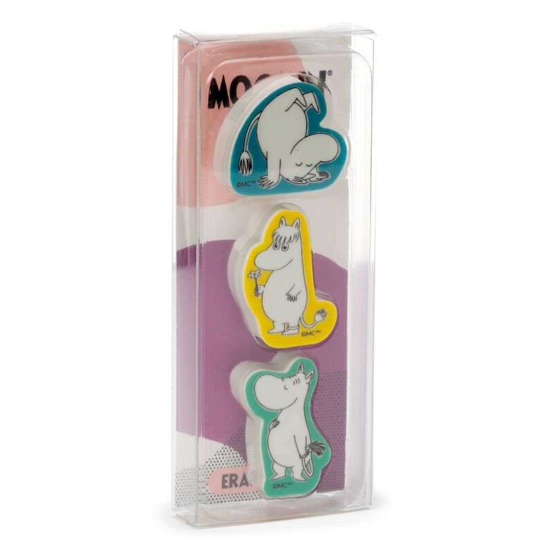 Moomin 3 Piece Shaped Eraser Set - Moomin