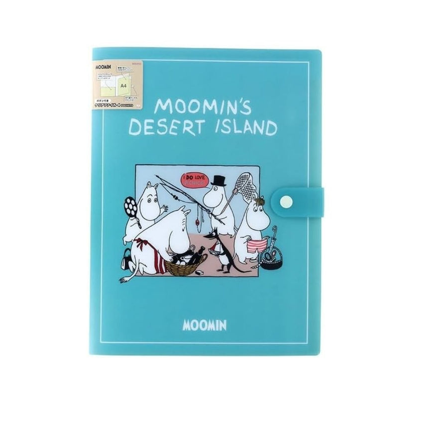 Moomin A4 Multi-Folder with 4 Pockets and Popper - Desert Island - Sun-Star