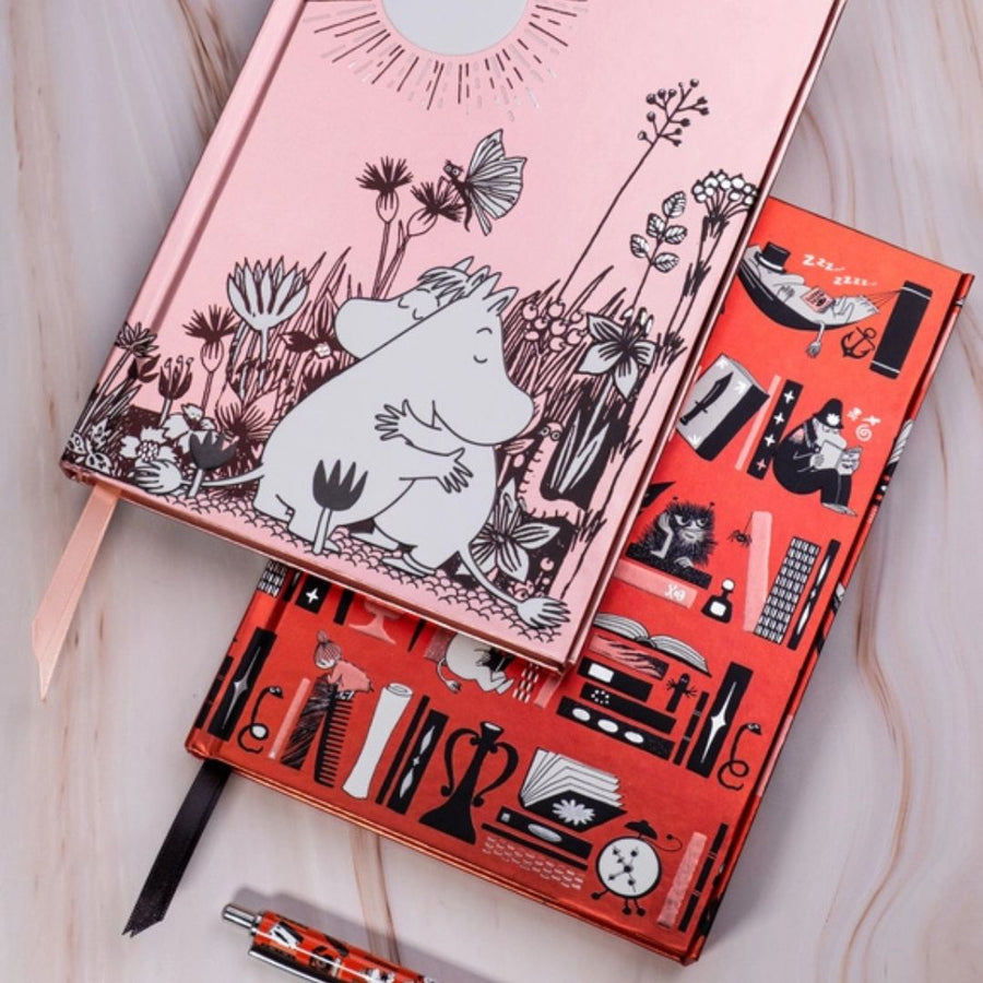 Moomin Bookshelves A5 Lined Journal - Flame Tree