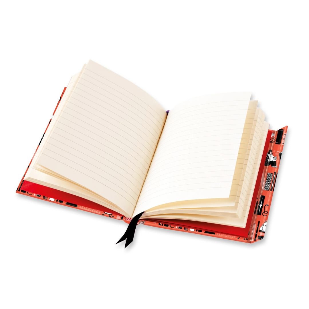 Moomin Bookshelves A5 Lined Journal - Flame Tree