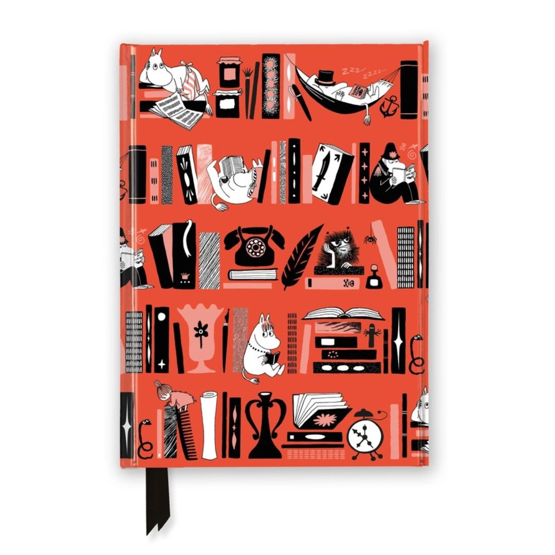 Moomin Bookshelves A5 Lined Journal - Flame Tree