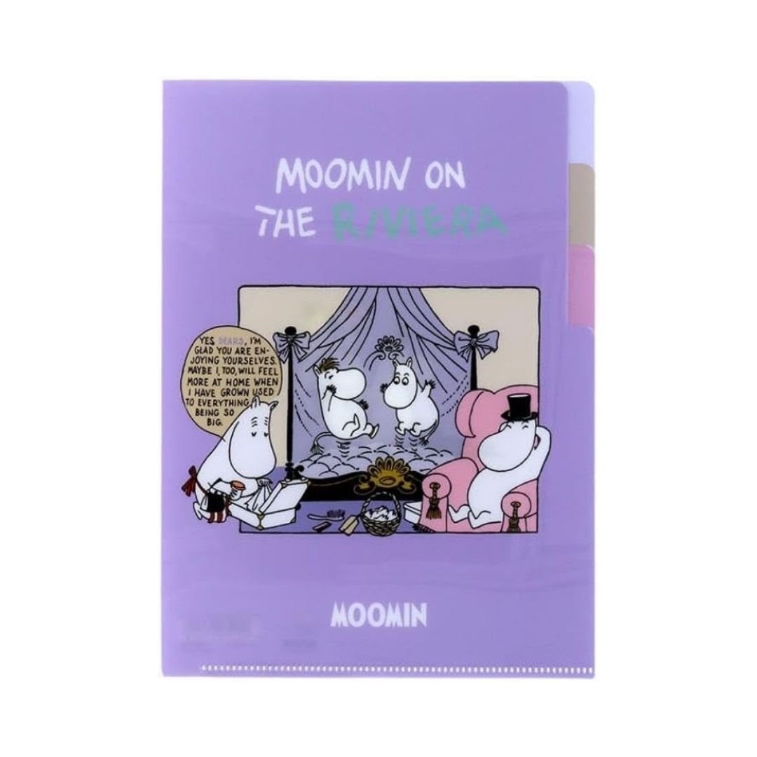 Moomin Clear A5 File with 3 Pockets - Purple - Sun-Star