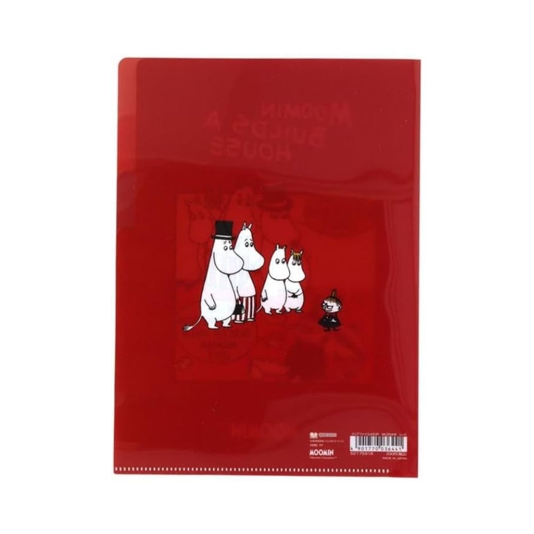 Moomin Clear A5 File with 3 Pockets - Red - Sun-Star