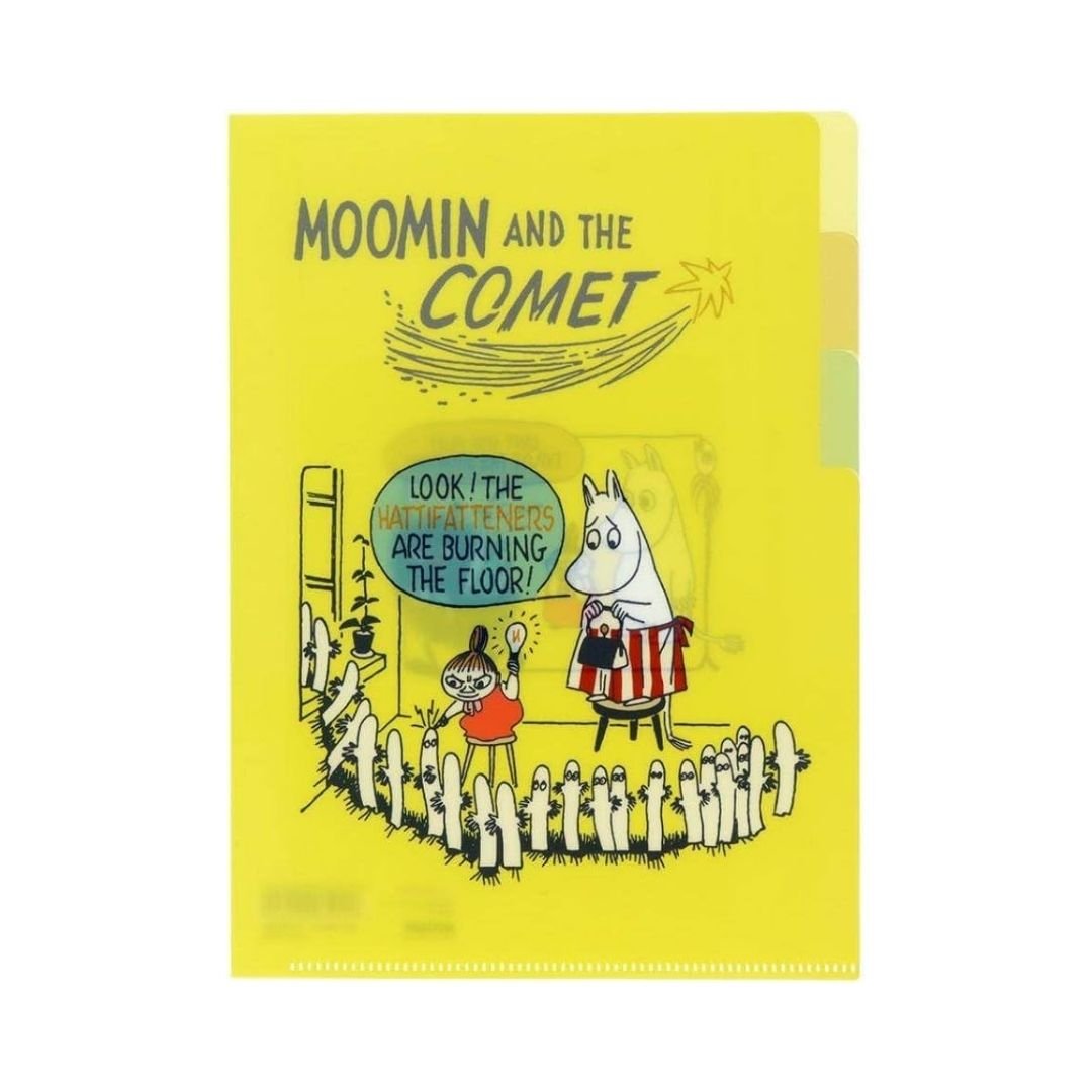 Moomin Clear A5 File with 3 Pockets - Yellow - Sun-Star