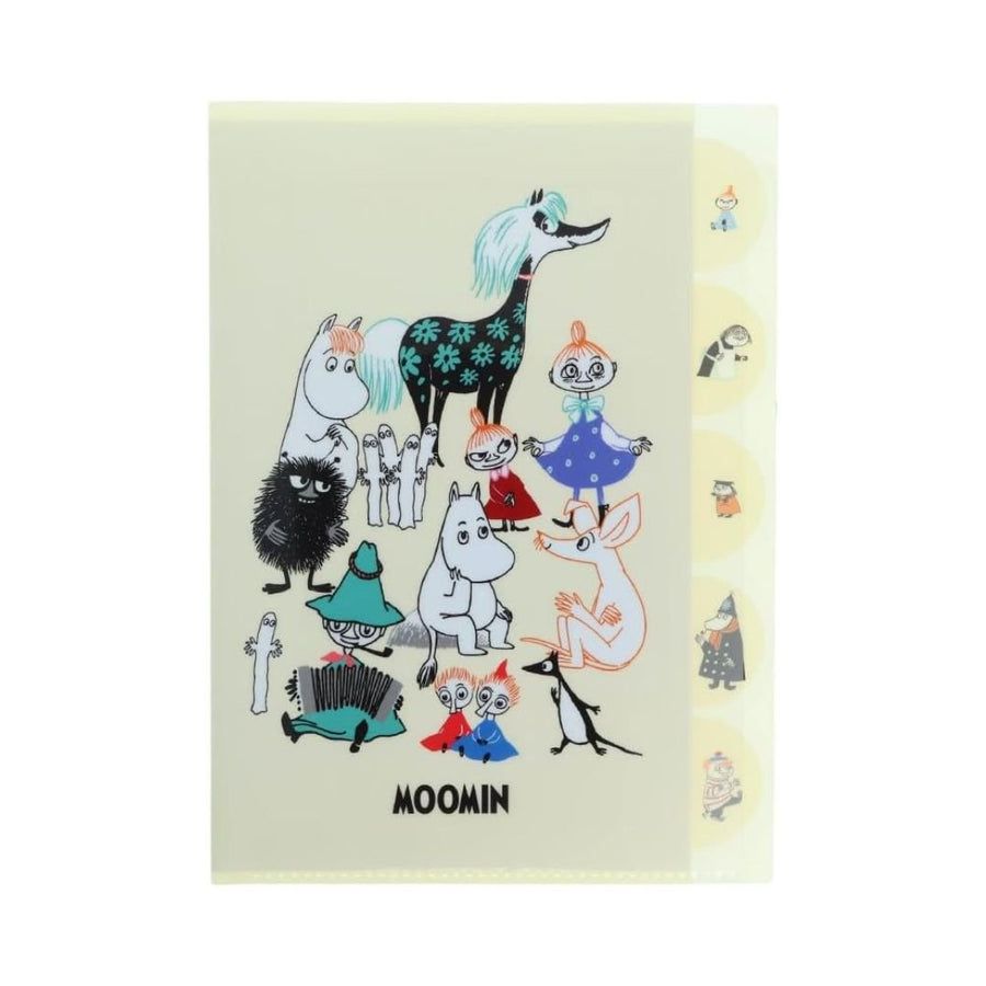 Moomin Friends A4 Clear File with 5 Pockets - Sun-Star