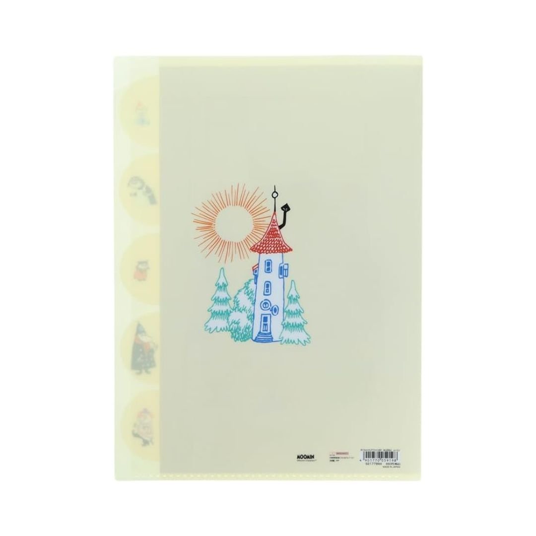 Moomin Friends A4 Clear File with 5 Pockets - Sun-Star