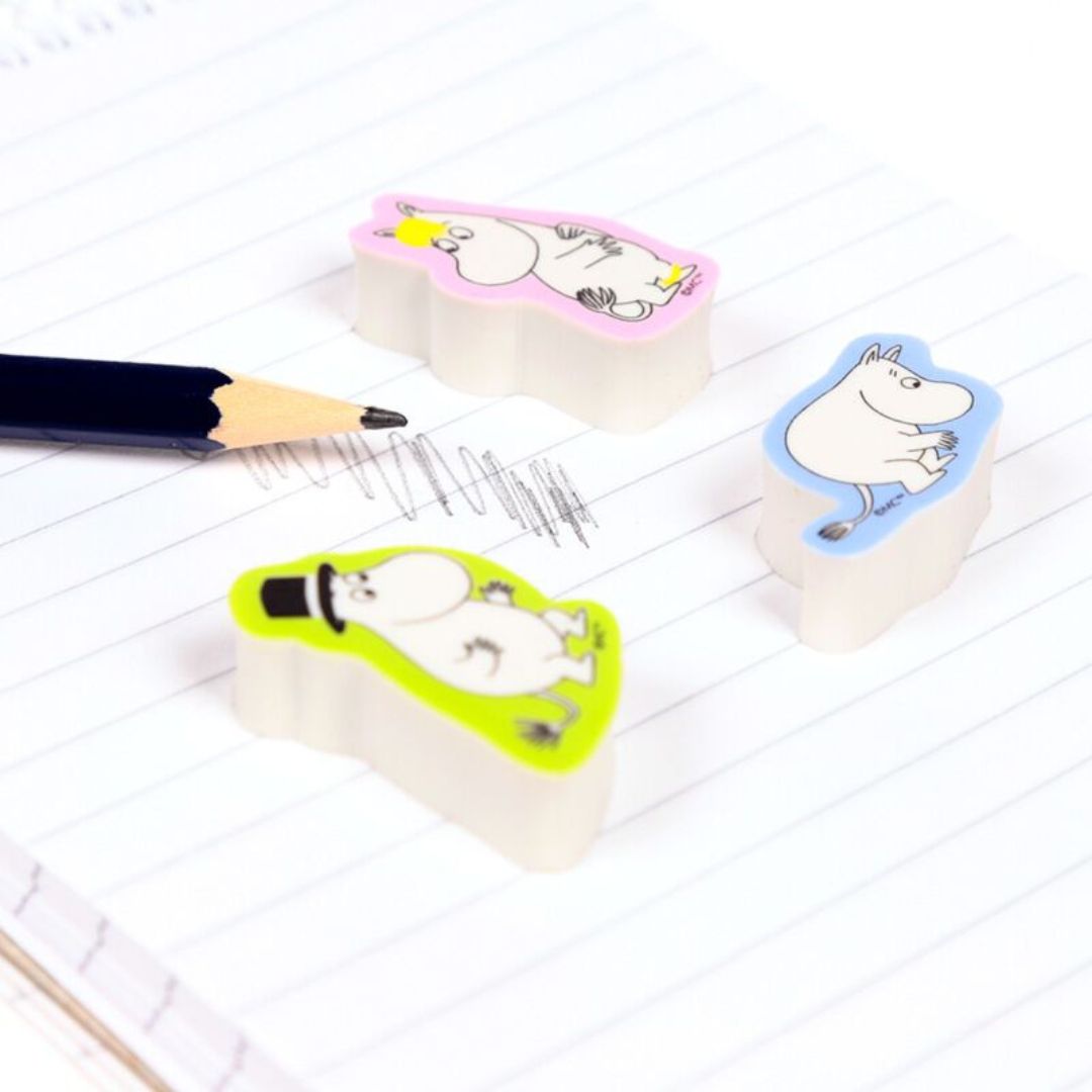 Moomin Tammi 3 Piece Shaped Eraser Set - Moomin