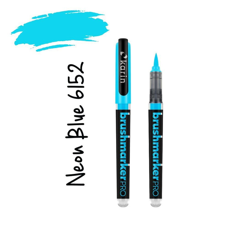 Neon Karin Brushmarker Pro Brush Pens-Pens-Karin-Neon Blue