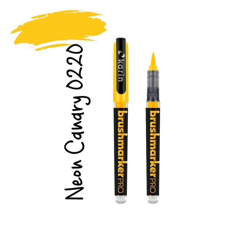 Neon Karin Brushmarker Pro Brush Pens-Pens-Karin-Neon Canary
