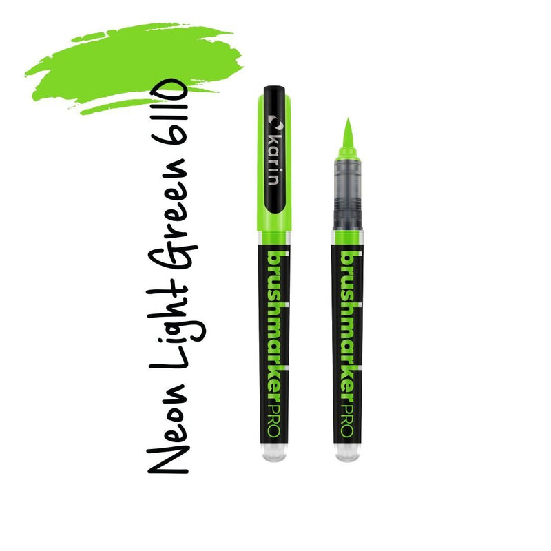 Neon Karin Brushmarker Pro Brush Pens-Pens-Karin-Neon Light Green