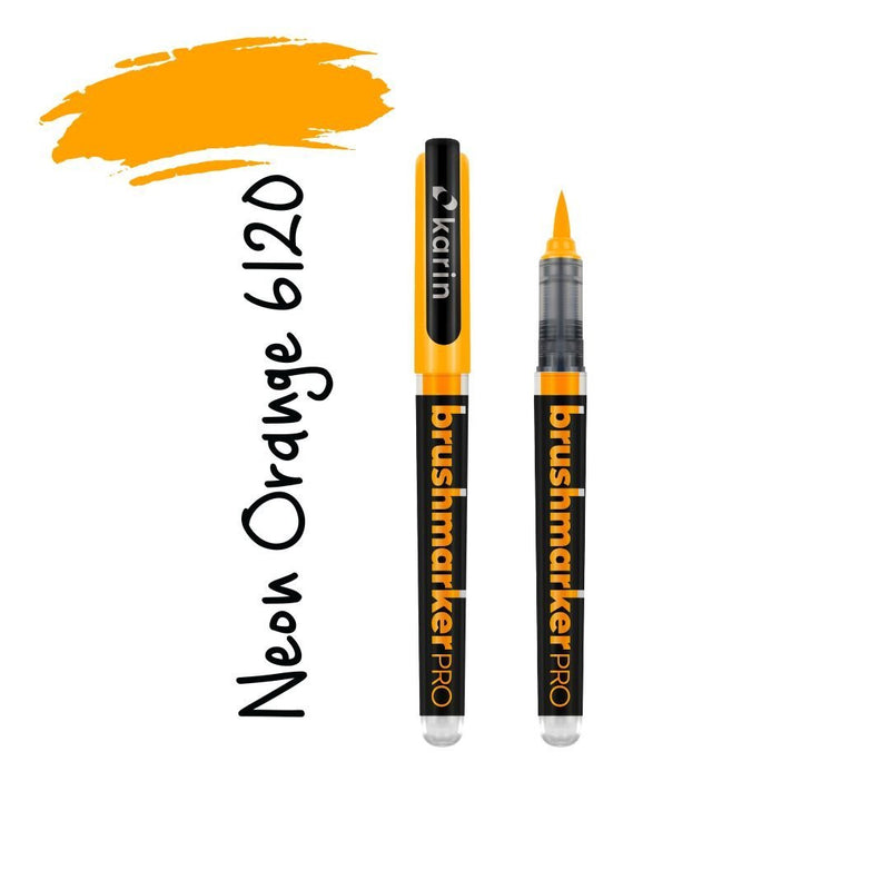 Neon Karin Brushmarker Pro Brush Pens-Pens-Karin-Neon Orange