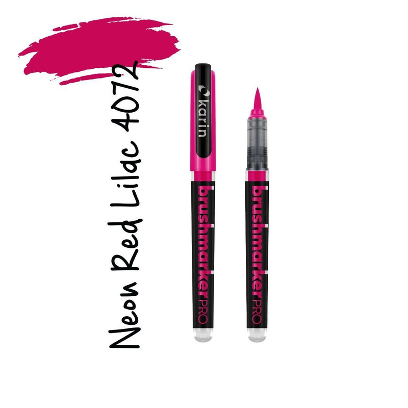 Neon Karin Brushmarker Pro Brush Pens-Pens-Karin-Neon Red Lilac