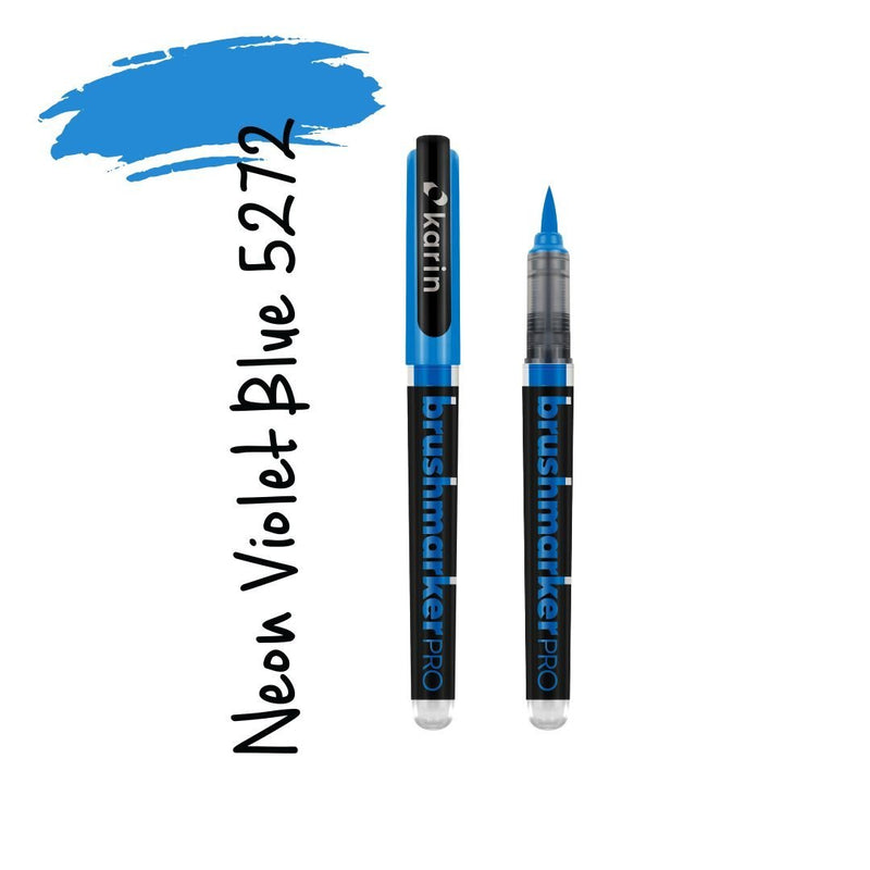 Neon Karin Brushmarker Pro Brush Pens-Pens-Karin-Neon Violet Blue