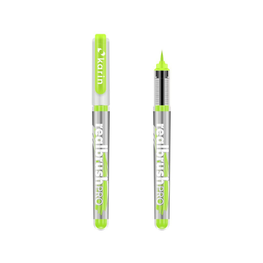 Neon Realbrush Pro - Karin Brush Tip Pens-Pens-Karin-Neon Yellow Green