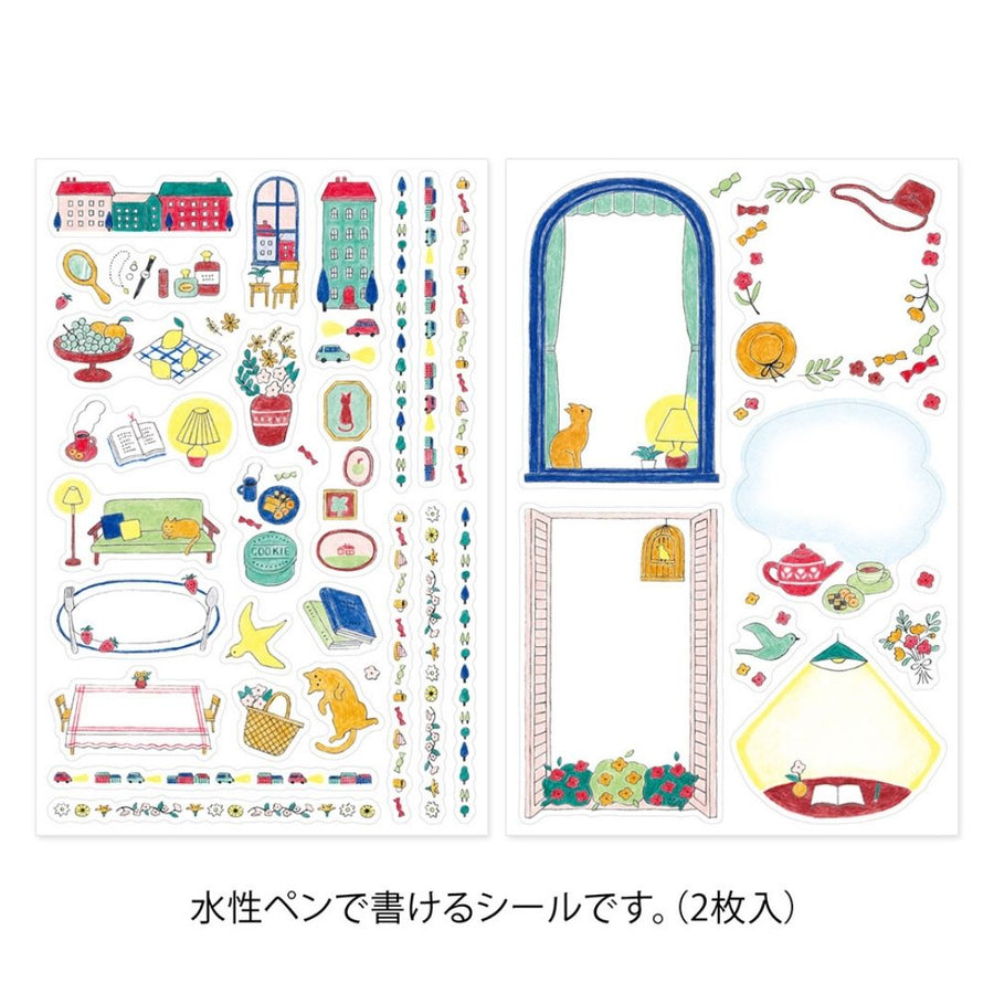 NEW Yuru Log Sticker Sheets x2 - Daily Life - Midori