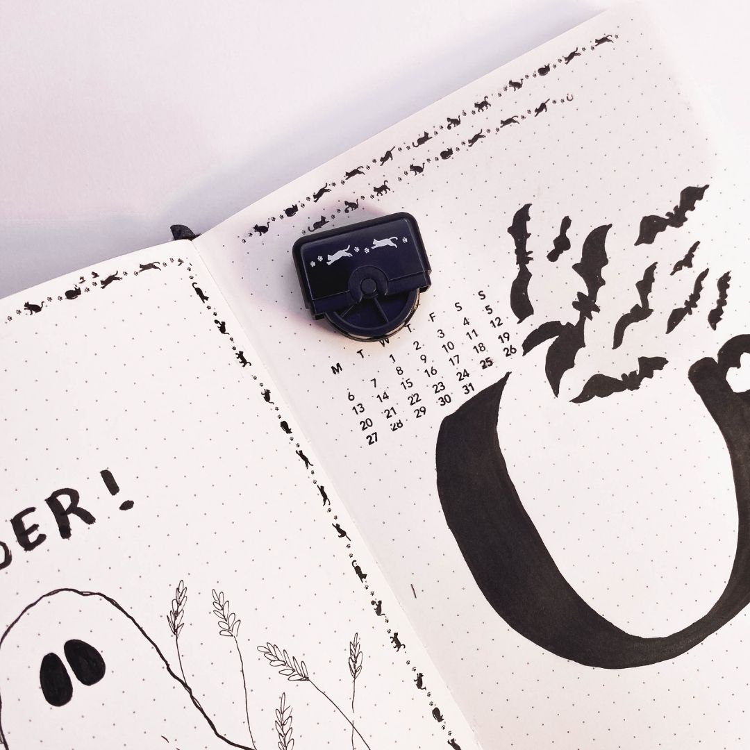 Nototo Roller Stamp Cat - Pre - Inked - Shachihata