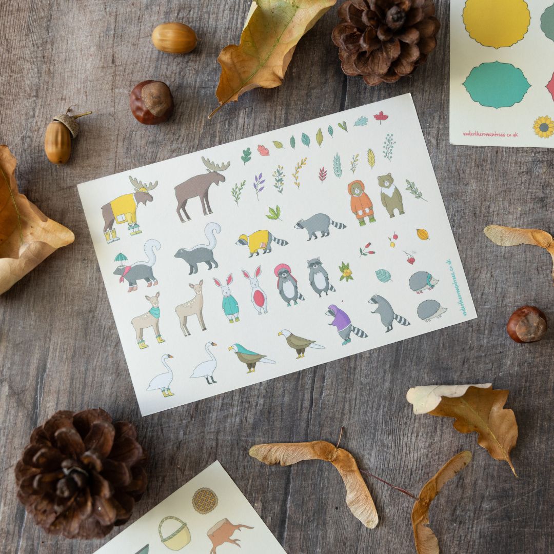 Oh Autumn! Sticker Sheets - Animals - Under the Rowan Trees