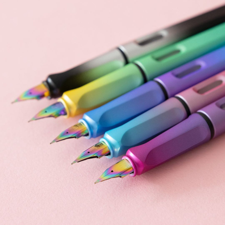 Ombre Fountain Pens EF nib and Converter - Pink Purple - Under the Rowan Trees