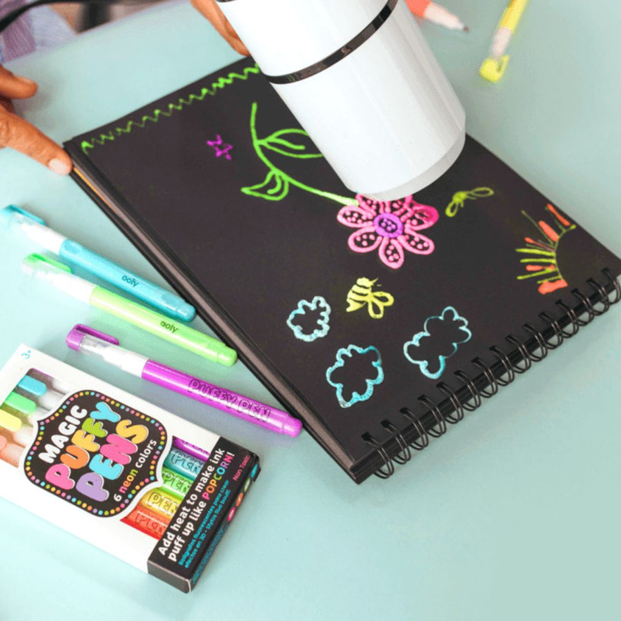 Ooly Magic Puffy Neon Pens - Set of 6 - Ooly