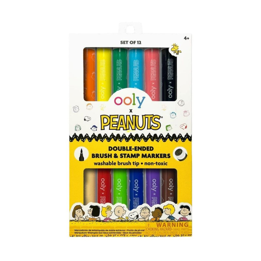 Ooly x Peanuts: Double - Ended Brush & Stamp Markers - Ooly