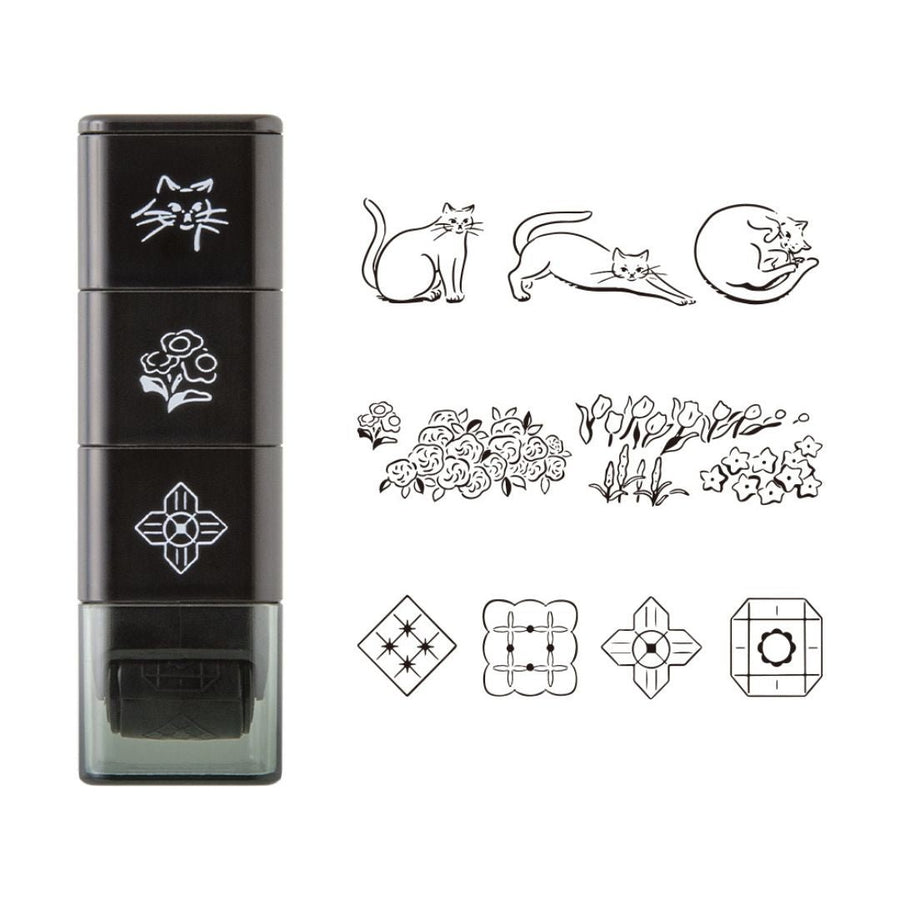 Paintable Stamp Roller - Cat & Landscape