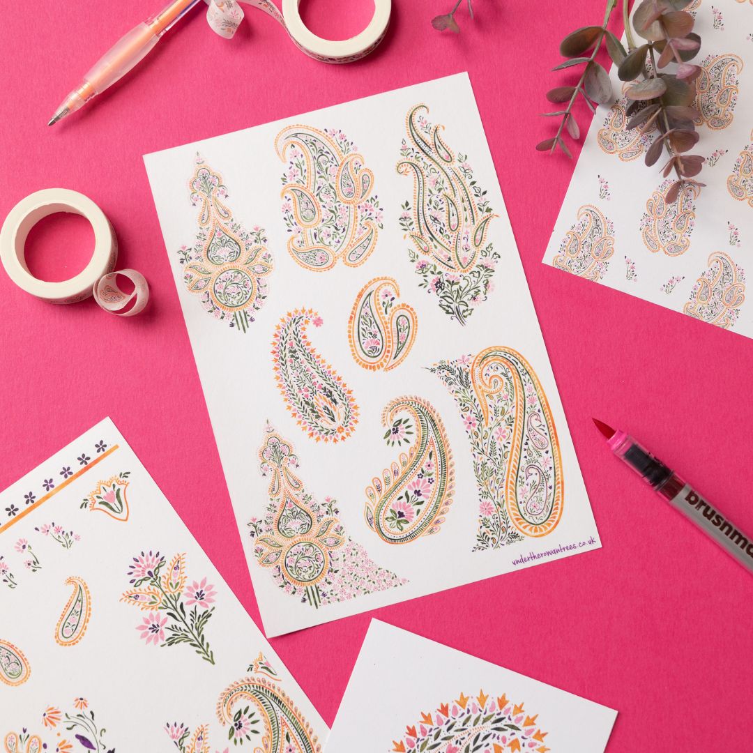 Paisley Stationery Rowan Berry Box - Under the Rowan Trees