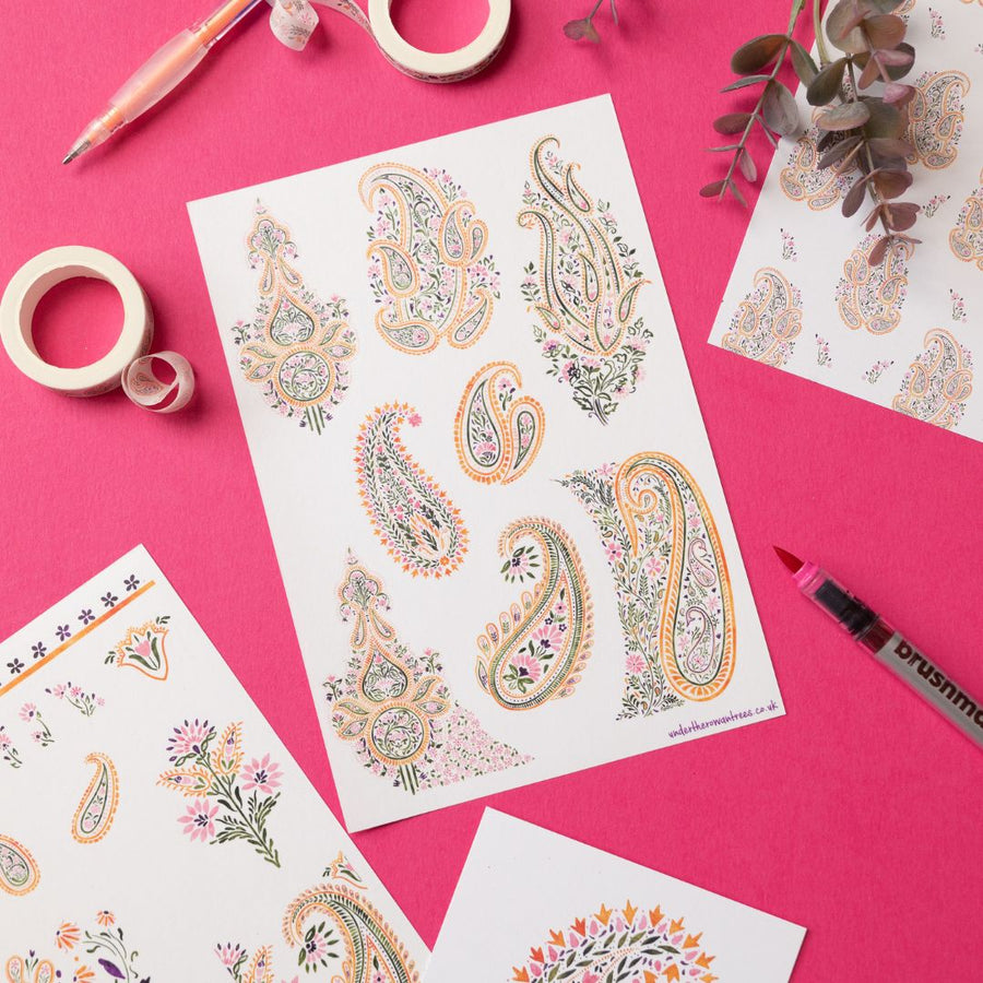 Paisley Stationery Rowan Berry Box - Under the Rowan Trees