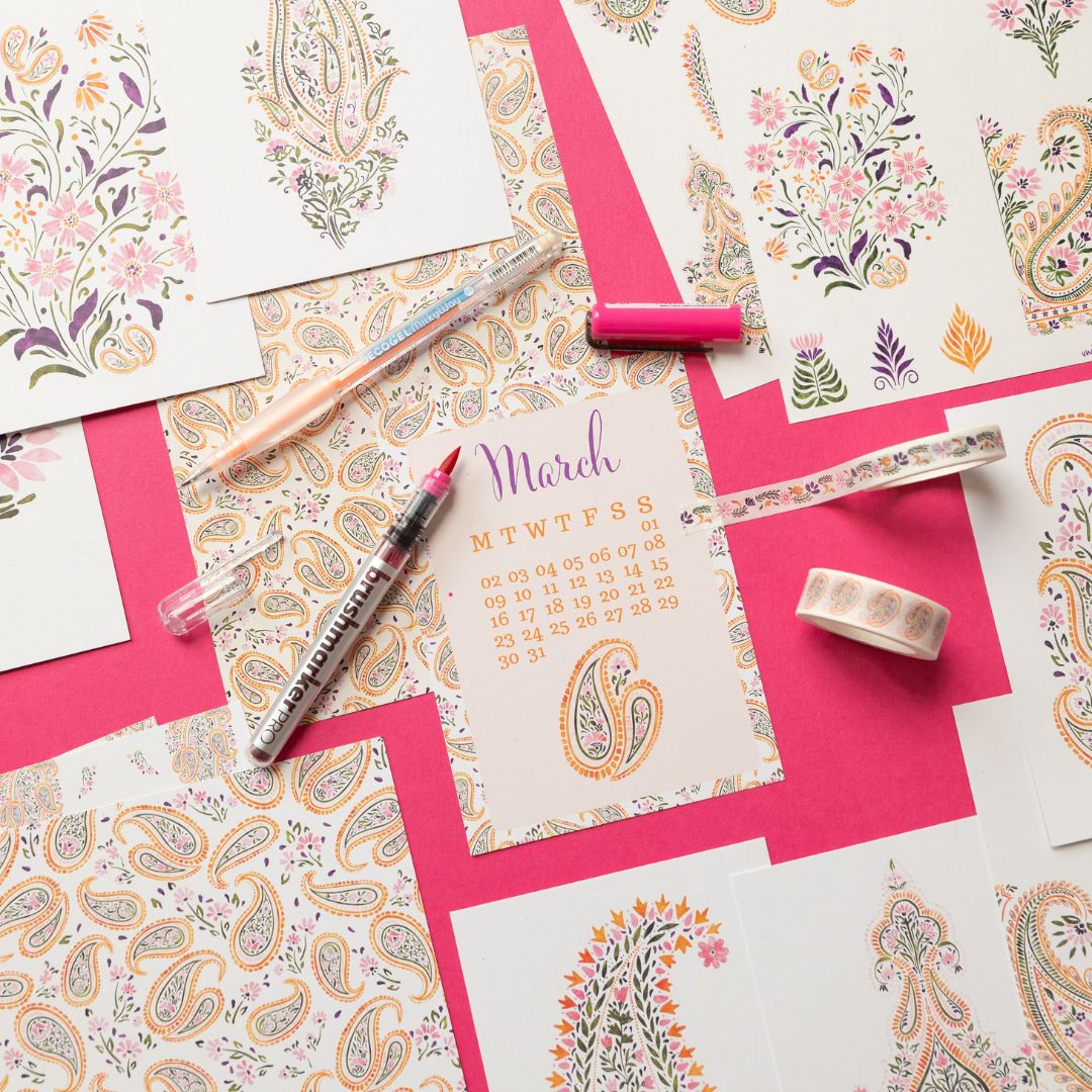 Paisley Stationery Rowan Berry Box - Under the Rowan Trees