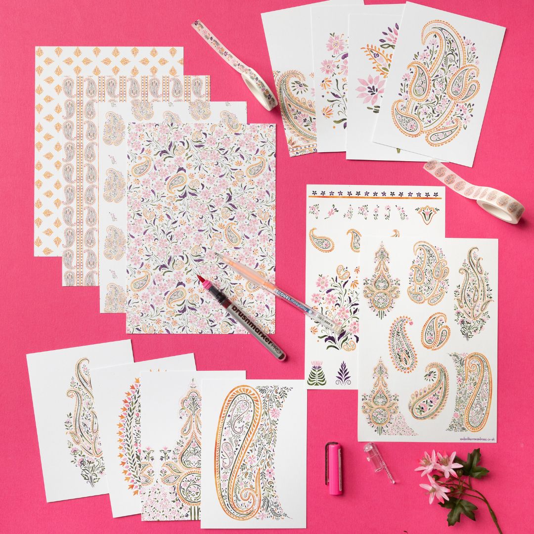 Paisley Stationery Rowan Berry Box - Under the Rowan Trees