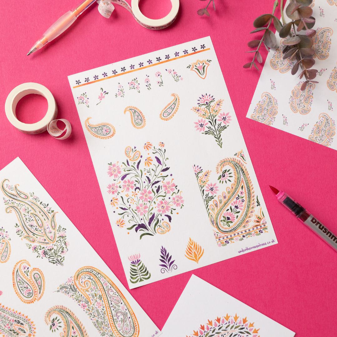 Paisley Stationery Rowan Berry Box - Under the Rowan Trees