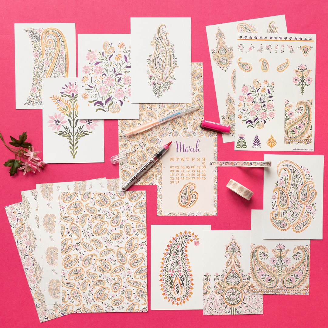 Paisley Stationery Rowan Berry Box - Under the Rowan Trees