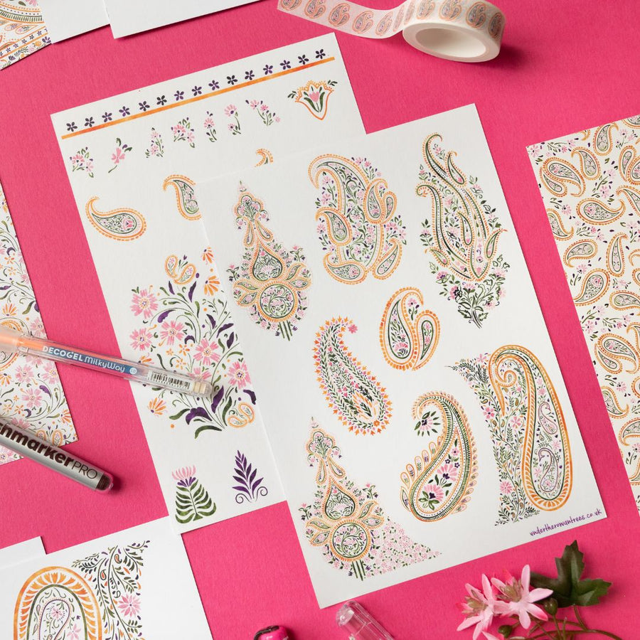 Paisley Stationery Rowan Berry Box - Under the Rowan Trees