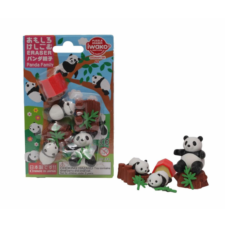 Panda Family Iwako Novelty Erasers - Under the Rowan Trees
