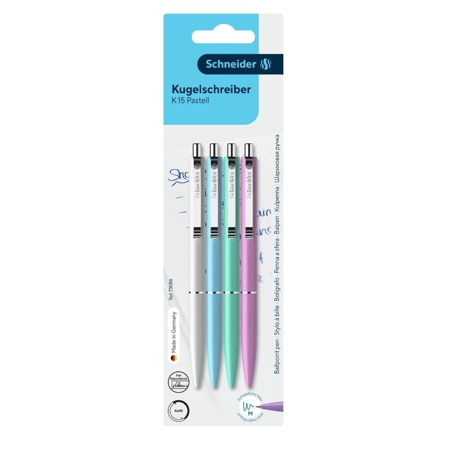 Pastel Ballpoint Pens - Set of 4 - Schneider